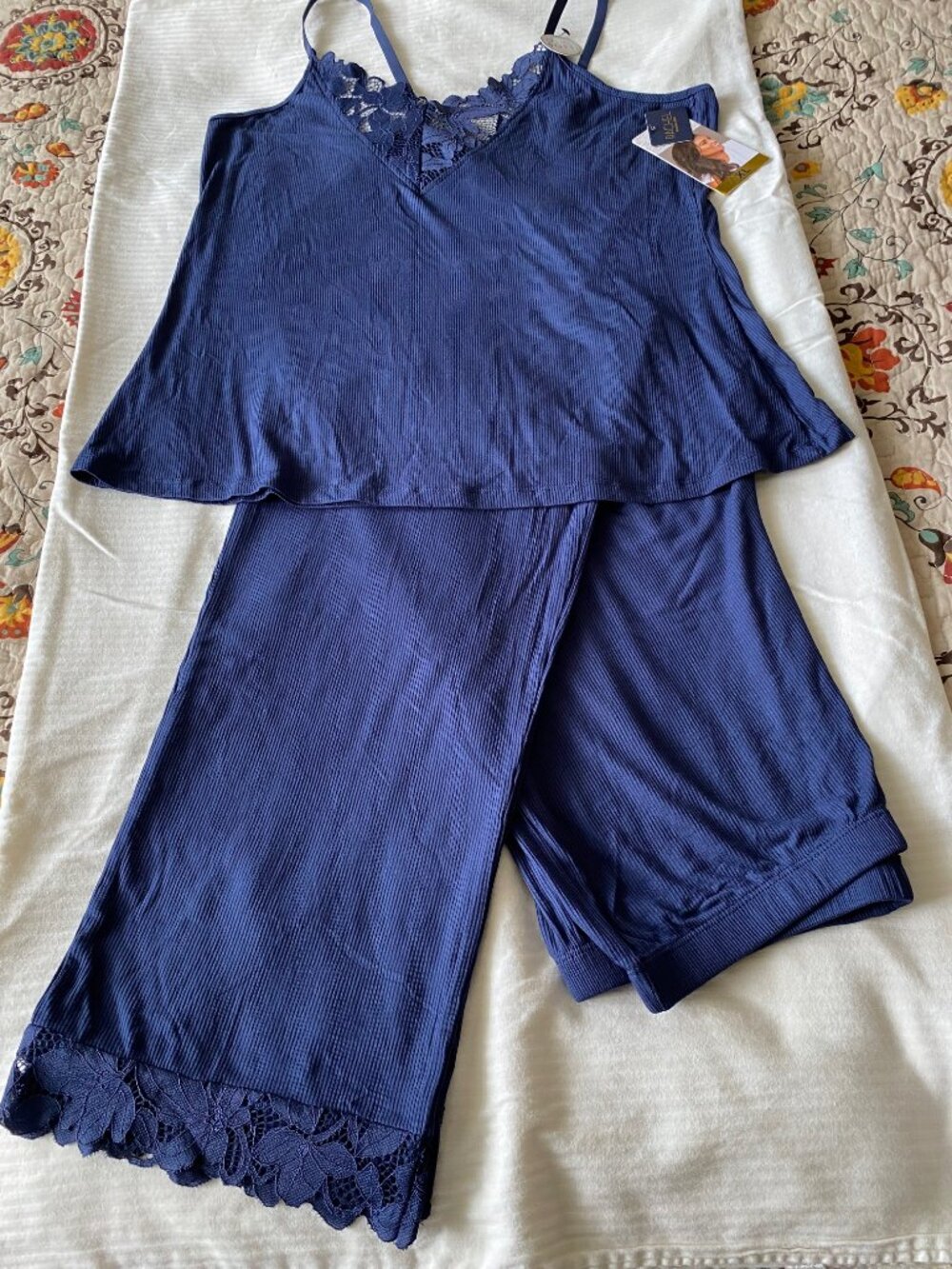 Gorgeous Rachel Roy Women's Pajama Set. Sexy. Rayon. Dark blue. X-Large NWT